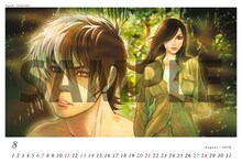 卓上カレンダーのうち、泉谷あゆみのエンドカードイラストを使用した1枚。