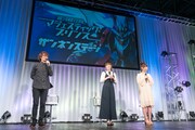 「AnimeJapan 2016」内にて行われた「『銀河機攻隊 マジェスティックプリンス』ザンネンステージ in AnimeJapan2016」の様子。（左から）浅沼晋太郎、日笠陽子、井口裕香。