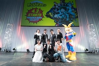 「僕のヒーローアカデミア」放送開始直前スペシャルステージの様子。