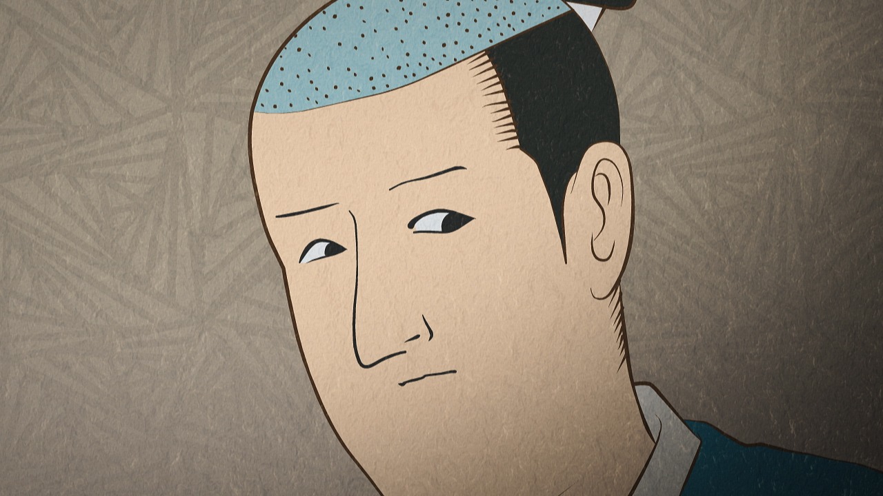 アニメ「磯部磯兵衛物語」より。