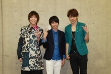 （左から）谷山紀章、上村祐翔、宮野真守。