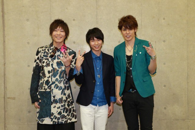 （左から）谷山紀章、上村祐翔、宮野真守。