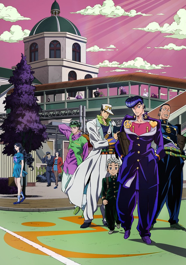 テレビアニメ「ジョジョの奇妙な冒険 ダイヤモンドは砕けない」キービジュアル ©LUCKY LAND COMMUNICATIONS / 集英社・ジョジョの奇妙な冒険DU製作委員会