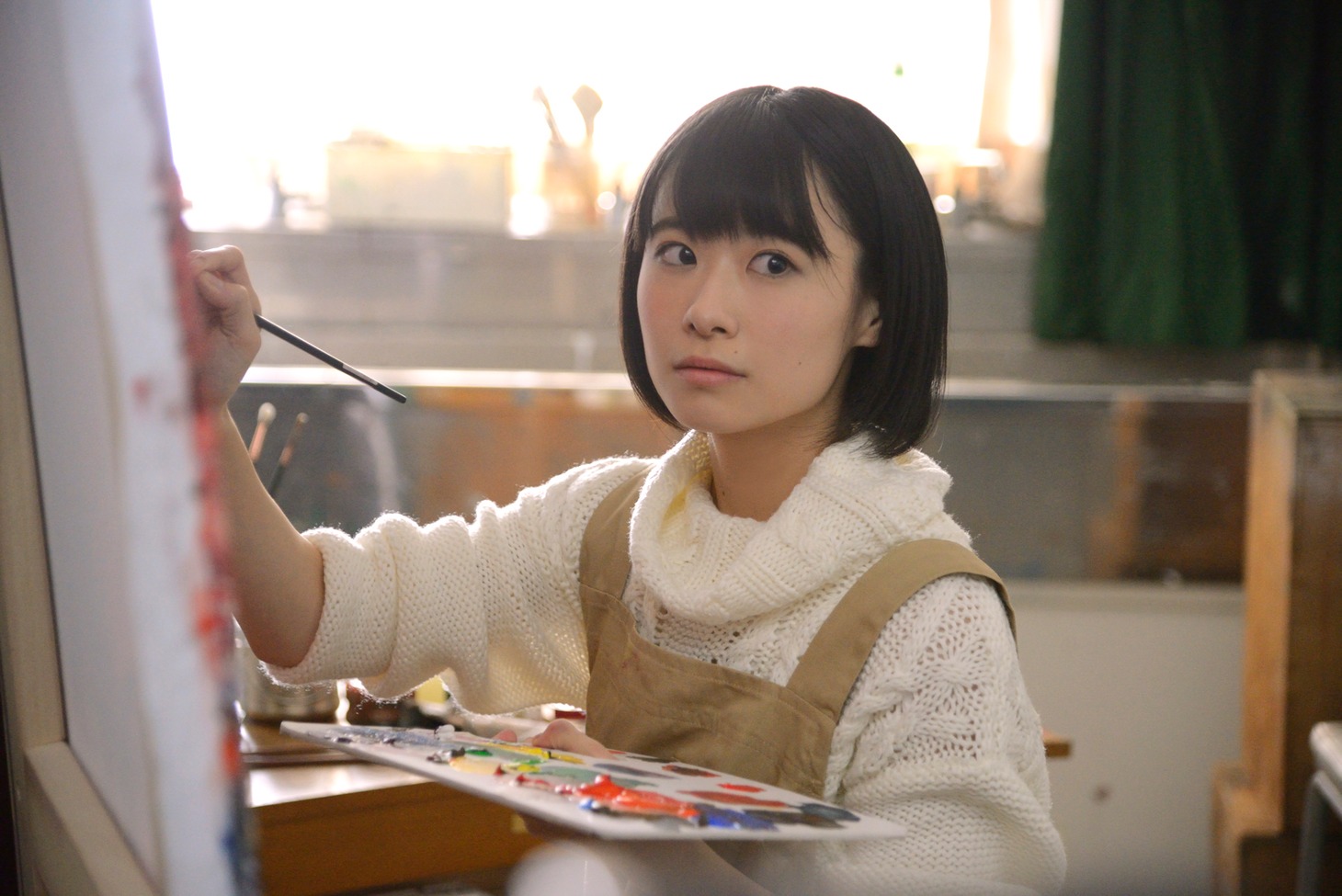 高橋由香役を演じる唯月ふうか。