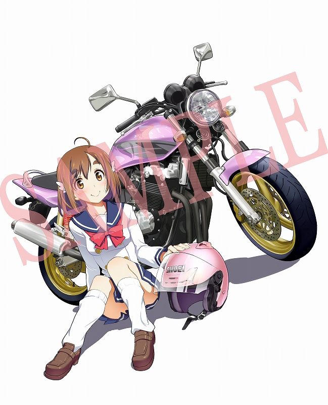 アニメ「ばくおん!!」DVD / Blu-ray1巻のスリーブケース用イラスト。