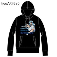 「侵略！イカ娘」フルカラープリントプルパーカー typrA/ブラック