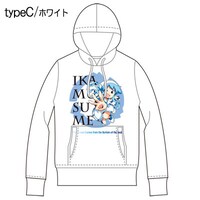 「侵略！イカ娘」フルカラープリントプルパーカー typrC/ホワイト