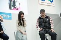 「第43回東京モーターサイクルショー」のJAPAN RIDERSとのタイアップステージの様子。