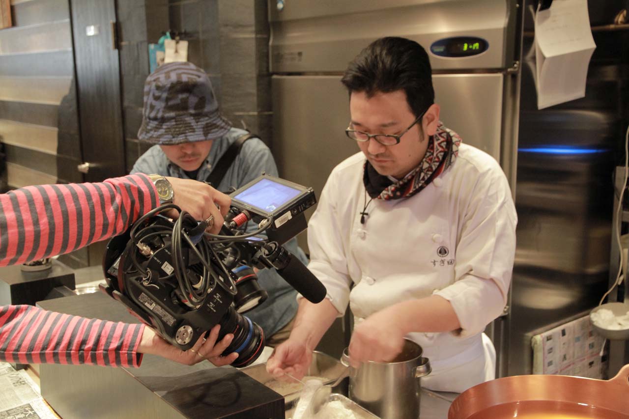 制作現場の様子。