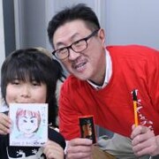 過去の似顔絵ブースの様子。