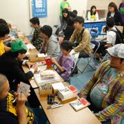 過去の似顔絵ブースの様子。