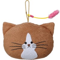 「ぽんたフェイスマスコットキーチェーン ノーマル（ねこじゃらし型チャームつき）」