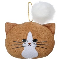 「ぽんたフェイスマスコットキーチェーン 真剣な顔（「耳かきのふわふわ」型チャームつき）」