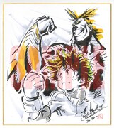 アニメイトでの購入者に先着でプレゼントされる、馬越嘉彦描き下ろし複製ミニ色紙。