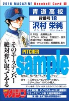 沢村の野球カード裏面。