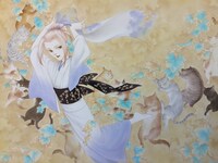 波津彬子のイラスト。