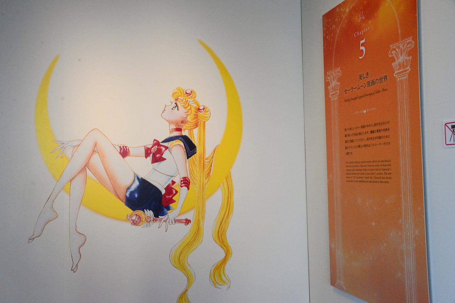 エリア5「美しきセーラームーン原画の世界」の入口。