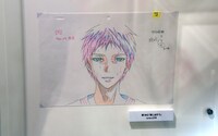 アニメ「黒子のバスケ」の原画展示の様子。