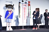 「名探偵コナン 純黒の悪夢（ナイトメア）」初日舞台挨拶の様子。