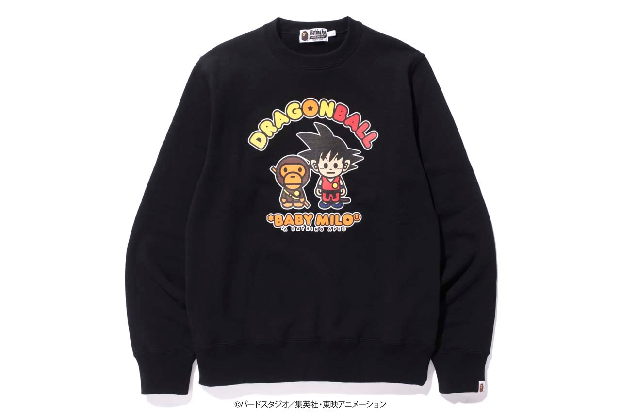 「ドラゴンボール」×A BATHING APE クルーネックスウェット