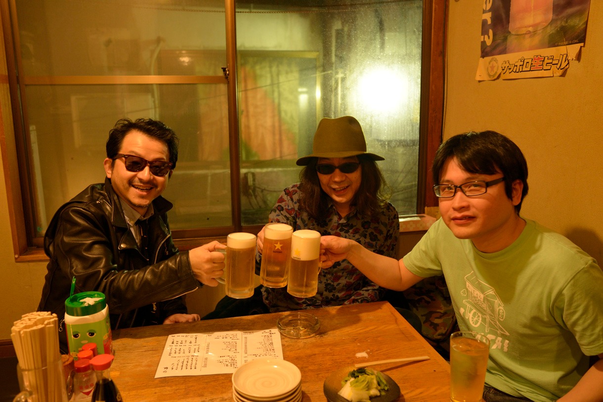 左がかせきさいだぁ、真ん中がみうらじゅん。右はムックの責任編集を務めるパリッコ。