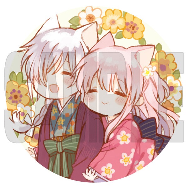 とらのあな限定版に付属する描き下ろし缶バッジのうち1種。