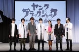 (左から)焚吐、諏訪部順一、宮野真守、梅原裕一郎、伊藤静、遊佐浩二、UMI☆KUUN。