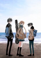 花とゆめ10号に掲載された「覆面系ノイズ」のカラーイラスト。