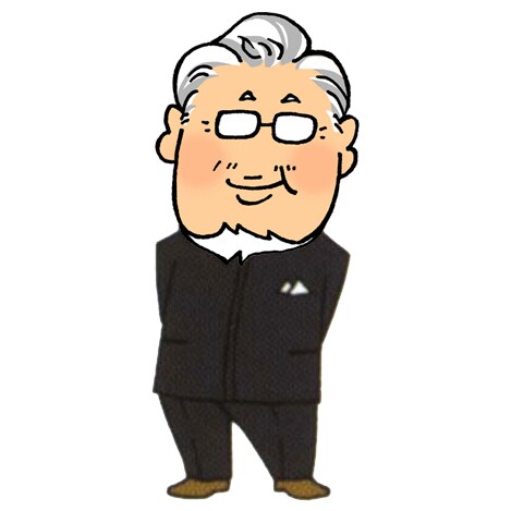 「小池一夫のマンガ塾」に登場する小池一夫。