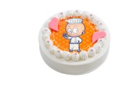 チビ太が描かれたキャラクターケーキ。