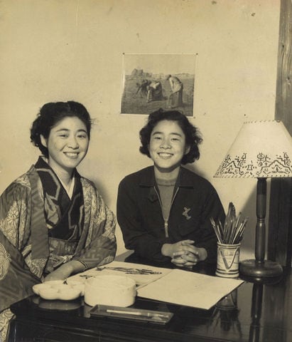 「長谷川毬子と長谷川町子 二人展」メインビジュアル