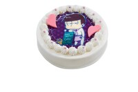 一松が描かれたキャラクターケーキ。