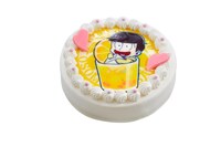 十四松が描かれたキャラクターケーキ。