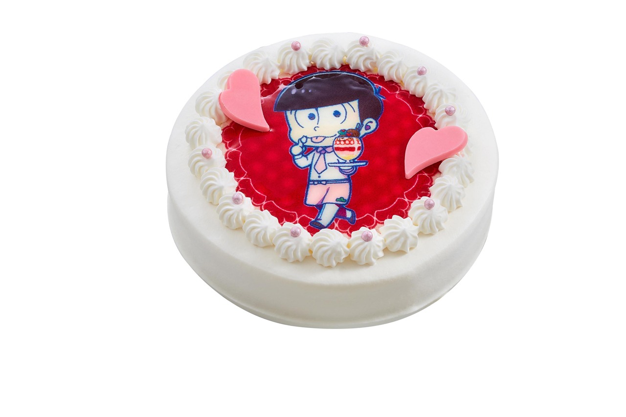 トド松が描かれたキャラクターケーキ。