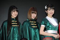 （左から）飯窪春菜、生田衣梨奈、牧野真莉愛。