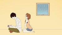 アニメ「ほのぼのログ」より、「雨」のワンシーン。 (c)深町なか・一迅社／NHK