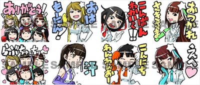 ヤスダスズヒトが手がけたi☆RisのLINEスタンプ。