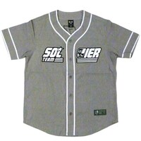 「KMAソルジャーチームロゴ ベースボールシャツ（グレー）」