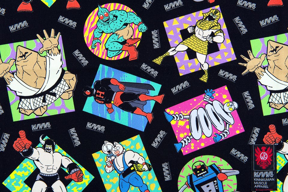 MEDICOM TOY「KINNIKUMAN」シリーズに使用される総柄。