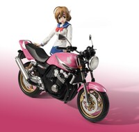 「佐倉羽音（制服）＆CB400 SUPER FOUR」