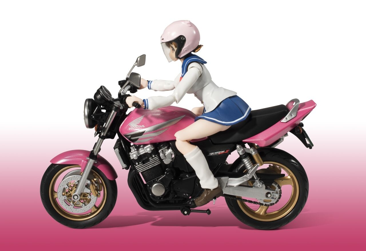 佐倉羽音（制服）＆CB400 SUPER FOUR」 - 「ばくおん!!」佐倉