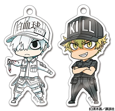 「はたらく細胞」3巻特装版に付属するアクリルキーホルダー。