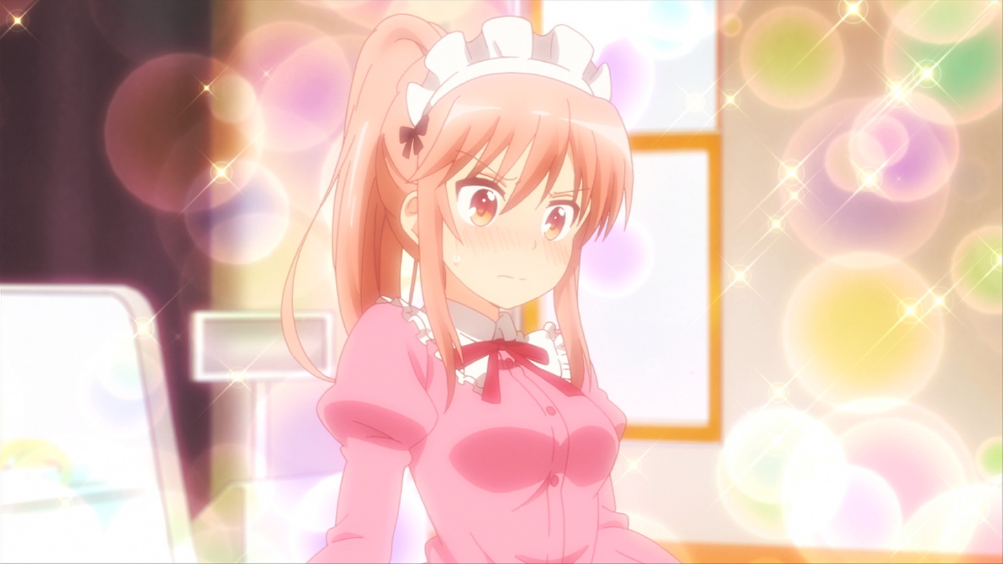 テレビアニメ「三者三葉」第5話の場面写真。
