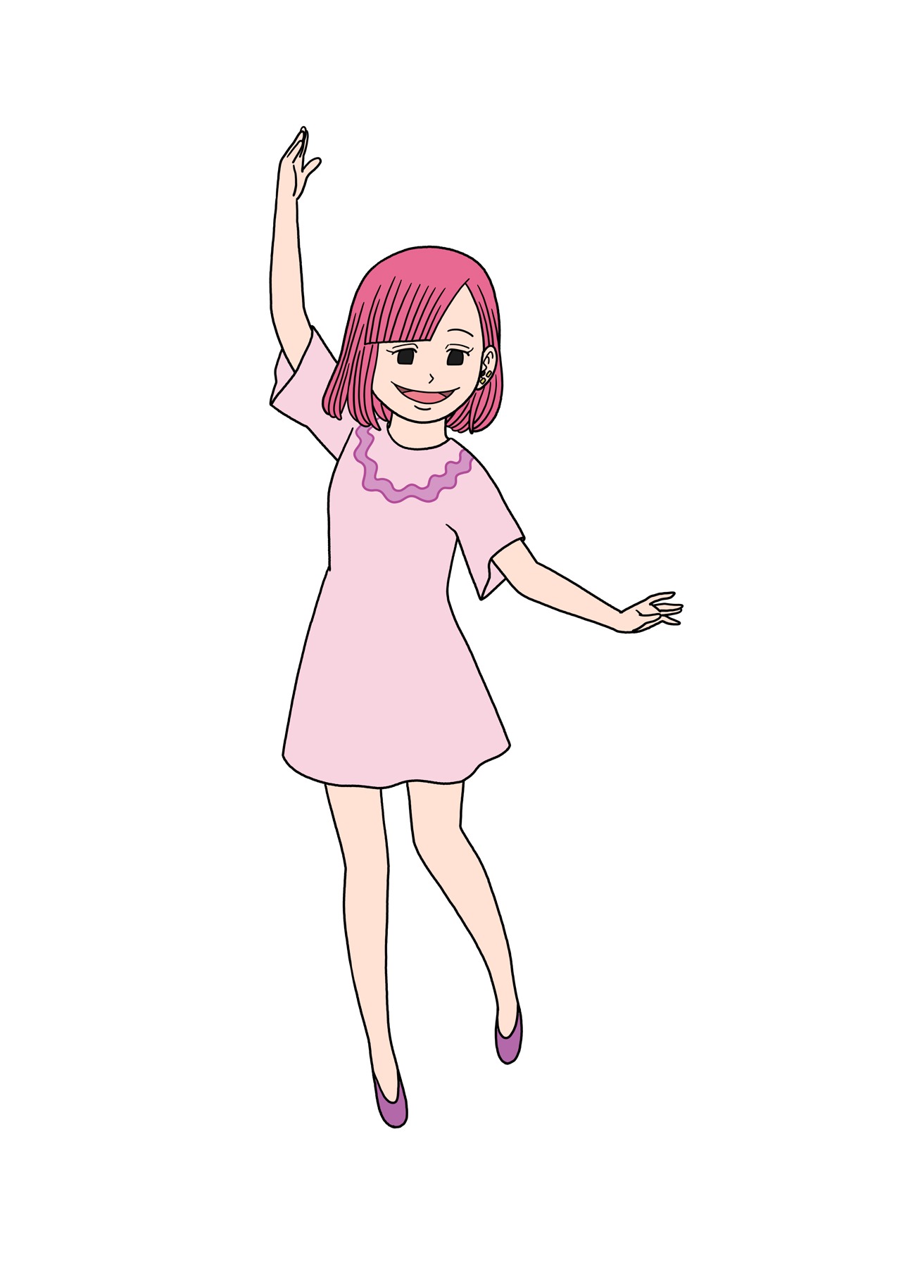 天野さとみの設定画。