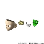 眉毛や瞳の色を細密に再現したパーツ。