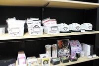 「とんかつDJアゲ太郎」グッズコーナー ※写真は初日5月9日、開店前の状態です。