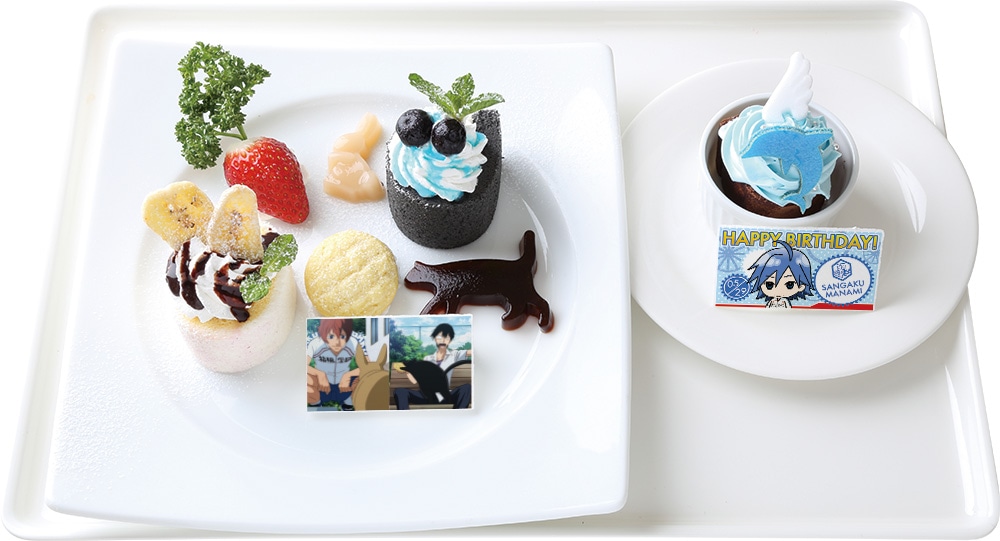 新開＆荒北の「うさ吉＆黒猫のごはんプレート」