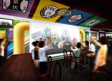 「カフェ＆バー CHARACRO feat. 弱虫ペダル」店内イメージ。