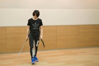 殺陣稽古を行う北村諒。