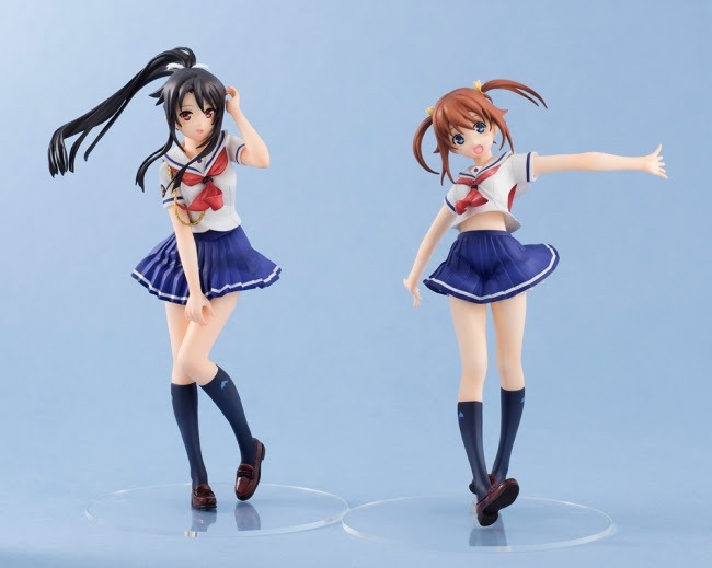 「晴風ガールズプロジェクト」から発売される宗谷ましろ（左）、岬明乃（右）の1/10スケールフィギュア。